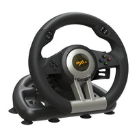 PXN V3 PRO Gaming Steering Wheel: Racing wheel for PC, PS3, PS4, Xbox, Switch. Dual vibration, linear pedals. Immersive simulation.