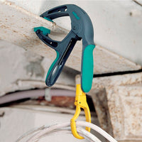 Wolfcraft FZH 50 Spring Clamp 50mm with Hook - Ergonomic Grip, Rotatable Hook, Versatile Clamping Jaws - Shop Now!