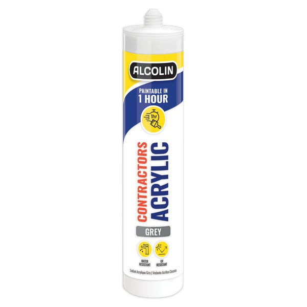 ALCOLIN Contractors Acrylic Sealant - Grey, Paintable in 1 Hour | Buy Now at chavda.com!
