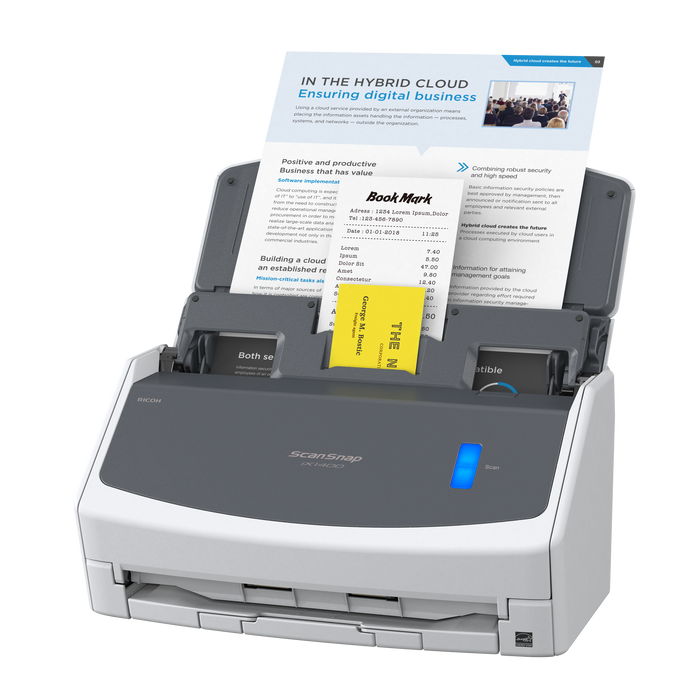 Ricoh ScanSnap iX1400 A4 ScanSnap 40ppm/80ipm Duplex ADF USB3.2 LED Desktop Scanner - ScanSnap iX1400