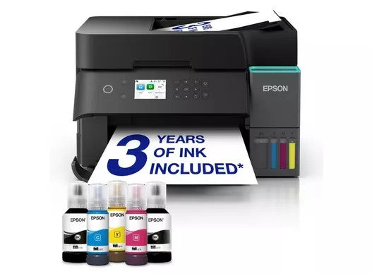 Epson - Epson 35ppm Mono 23ppm Colour A4 Print Scan Copy USB Wi-Fi/Wi-FiDirect Ethernet AutoDuplexPrint ADF incl 1 set of ink (2 x Black) - L6370 Printer Epson