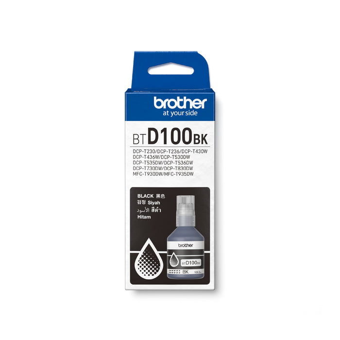 Brother - Brother Black Ink for DCP-T230/ DCP-T430W/ DCP-T530DW/ DCP-T536DW/ DCP-T730DW/ DCP-T830DW/ MFC-T930DW - BTD100BK Brother