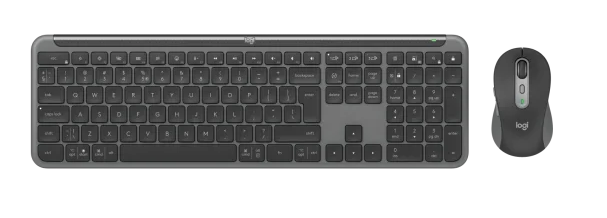 Logitech - Logitech MK950 - Wireless Keyboard and Mouse - Graphite - Bluetooth - Logitech MK950 Logitech