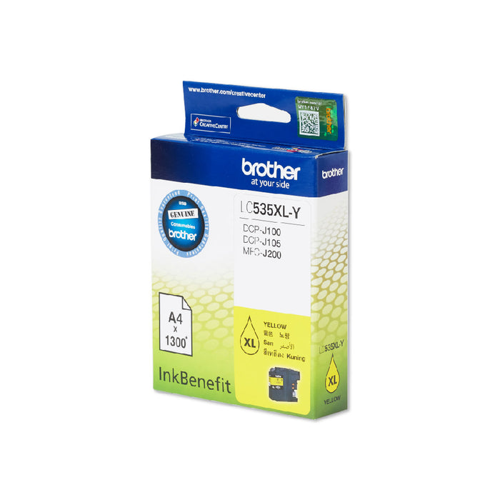 Brother - Brother / High Yield Yellow Cartridge for DCPJ105/ MFCJ200 - LC535XLY Brother