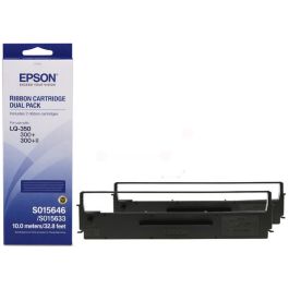 Epson - Epson Black Ribbon LQ-350/300+ Twin Pack 2.5 Million Characters - S015646BA