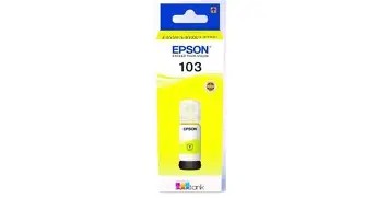 Epson - Epson 103 Ink Bottles Yellow 65ml EcoTank L1110 / L1250 / L3110 / L3150 / L3210 / L3211 / L3250 / L3252 / L3550 / L3560 / L5190 7500 pages - T00S44A Epson