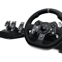 Logitech - Logitech G920 Driving Force Racing Wheel – Gaming Accessory – Stainless steel paddle and hand stitched leather wheel - Logitech G920 Driving Force Racing Wheel Logitech