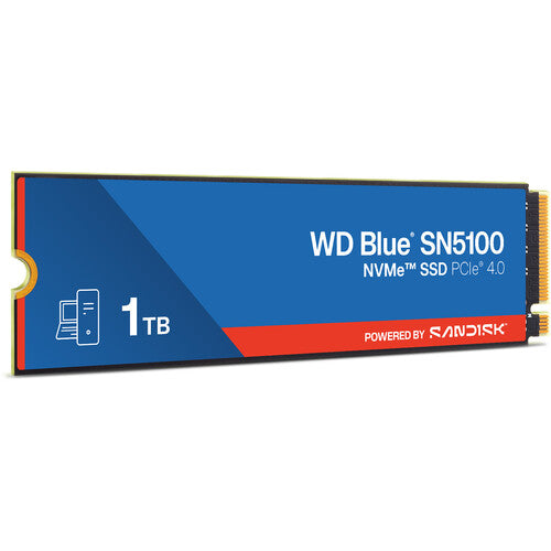 Samsung Components - WD Blue 1TB NVMe SSD - Read Speed up to 7100 MB/s  Write Speed to up 6700 MB/s  PCIe 4.0 x4  nCache 4.0  600TBW - WDS100T5BOE Samsung Components
