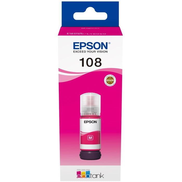 Epson - Epson 108 Ink Bottle Magenta 70ml for L8050 / L18050 - T09C34A Epson