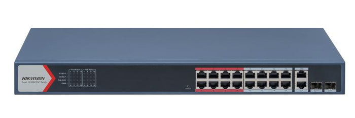 HIKVISION L2 SMART MANAGED 16 100M POE 2X100MM COMBO PORT,DS-3E1318P-EI