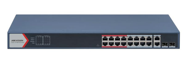 HIKVISION L2 SMART MANAGED 16 100M POE 2X100MM COMBO PORT,DS-3E1318P-EI