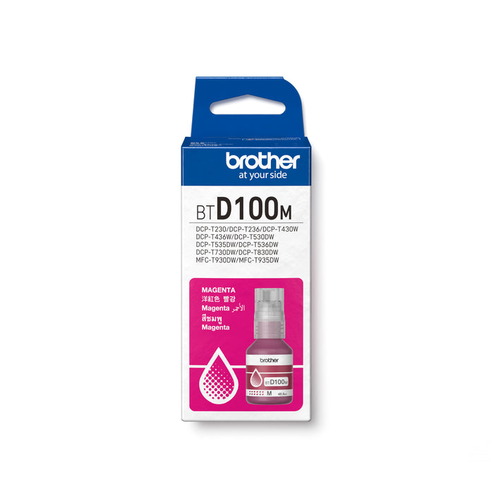 Brother - Brother Magenta Ink for DCP-T230/ DCP-T430W/ DCP-T530DW/ DCP-T536DW/ DCP-T730DW/ DCP-T830DW/ MFC-T930DW - BTD100M Brother
