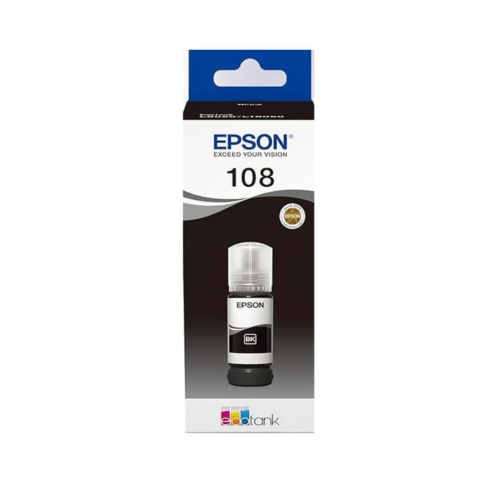 Epson - Epson 108 Ink Bottle Black 70ml for L8050 / L18050 - T09C14A