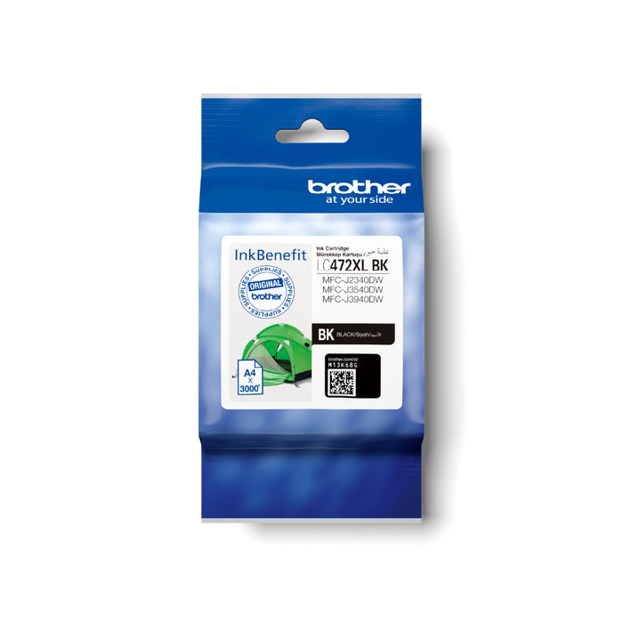 Brother / Black Ink Cartridge for MFC-J3540DW/ MFC-J3940DW/ MFC-J2340DW - LC472XLBK