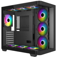 Mecer - MECER Graphite Curved Gaming ATX Case W/3 +1 ARGB Fan (PSU Excluded). - GA03A24 Mecer