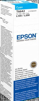 Epson 664 Ink Bottles Cyan 70ml EcoTank L565/ L550/ L486/ L455/ L386/ L382/ L365/ L355/ L355/ L310/ L3070 ... 6500 pages - T6642