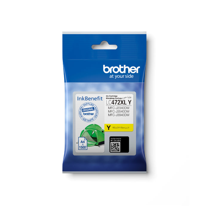Brother - Brother / Yellow Ink Cartridge for MFC-J3540DW/ MFC-J3940DW/ MFC-J2340DW - LC472XLY Brother