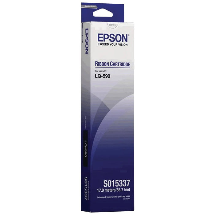 Epson - Epson Black Ribbon for LQ-590II / LQ-590IIN Single - S015337 Epson