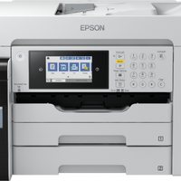 Epson - Epson 32ppm Mono 32ppm Colour A3+ Print Scan Copy Fax USB/USBHost Wi-Fi/Wi-FiDirect Ethernet AutoDuplexPrint&Scan ADF PCL incl 1 set of ink - L15180 Printer