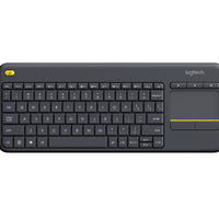 Logitech - Logitech K400 Plus - Wireless Keyboard - Touchpad - Black - USB - Logitech K400 Plus Logitech