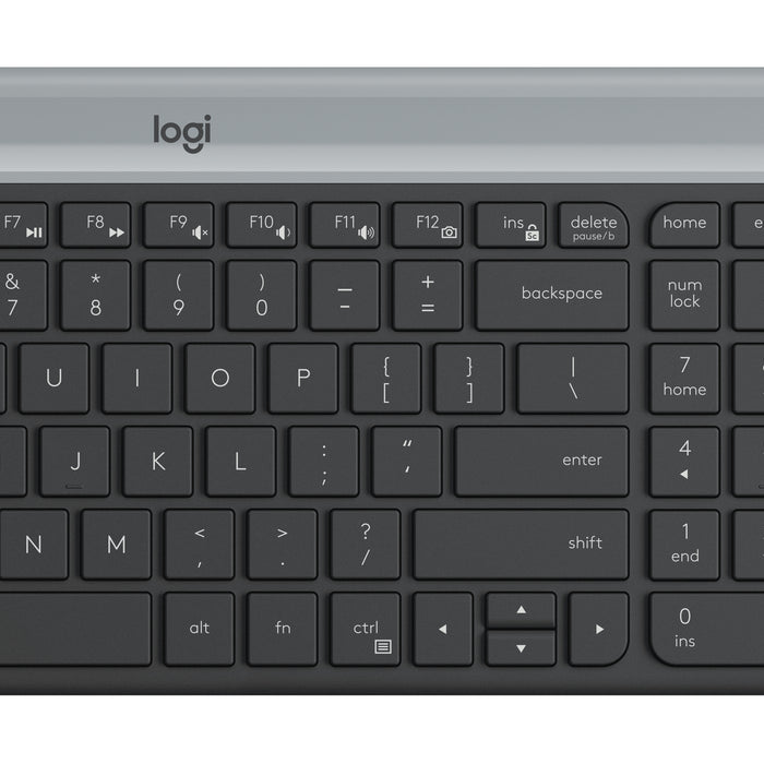 Logitech - Logitech MK470 - Wireless Keyboard and Mouse combo - Graphite - Slimline - USB - Logitech MK470 Logitech
