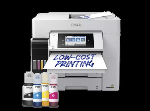 Epson - Epson 32ppm Mono 32ppm Colour A4 Print Scan Copy Fax USB Wi-Fi/Wi-FiDirect Ethernet PCL AutoDuplexPrint&Scan ADF incl 1 set of ink - L6580 Printer Epson