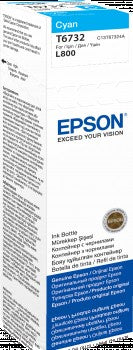 Epson - Epson 673 Ink Bottles Cyan 70ml EcoTank L800 /810 / 850 / 1800 - T67324A Epson