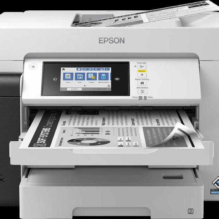 Epson - Epson 25ppm Mono A3+ Print Scan Copy Fax USB/USBHost Wi-Fi/Wi-FiDirect Ethernet PCL AutoDuplexPrint&Scan ADF incl 1 ink - M15180 Printer Epson