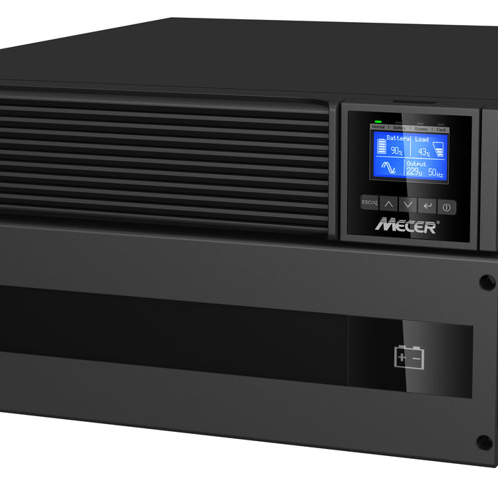 Mecer Energy - MECER RT 10KVA ON-LINE RACKMOUNT [2U] UPS PF:1.0 with SNMP card + 1 set Rail Kit Included (EXCLUDES EBM-20-9 Battery Bank) - ME-10000-WPRV Mecer Energy