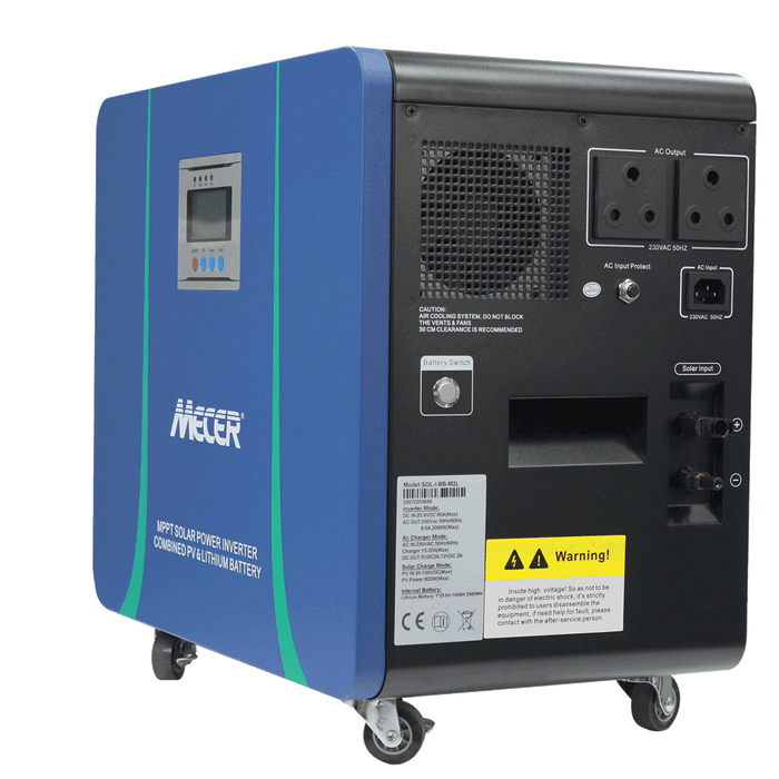 Sustainable Energy - Mecer 2Kw 25.6V 100Ah Lithium Battery 820W MPPT - SOL-I-BB-M2L Sustainable Energy