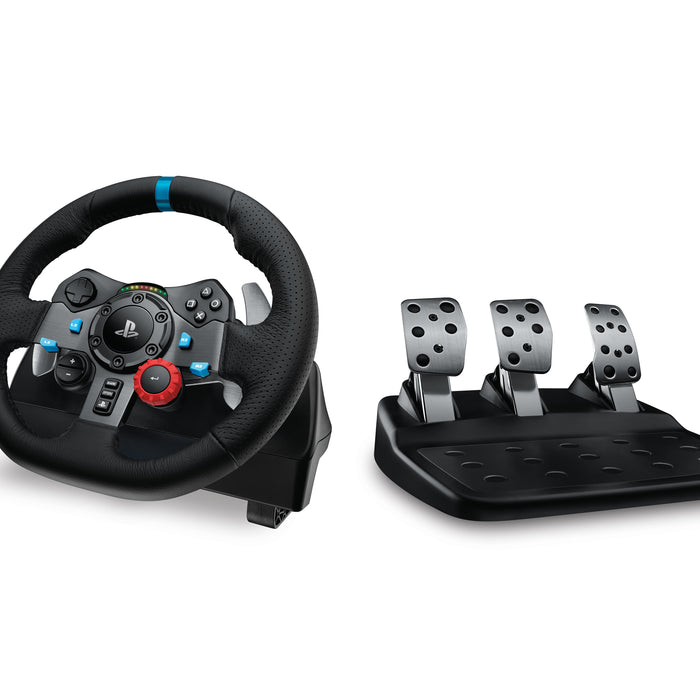 Logitech - Logitech G29 Driving Force Racing Wheel – Gaming Accessory – PlayStation4 and PlayStation5 – Stainless steel paddle and hand stitched leather wheel - Logitech G29 Driving Force Racing Wheel Logitech