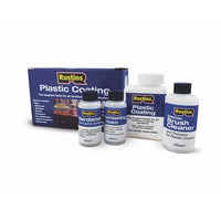 Rustins Plastic Coating Outfit: Clear Two-Part Wood & Furniture Lacquer Kit. Hardener, Thinners & Burnishing Cream included