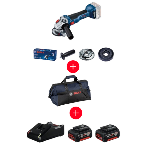 Bosch GWS 180-LI (Solo) StarterKit Plus Tool bag - 06019H9022-1600A019S0-1619BZ0100