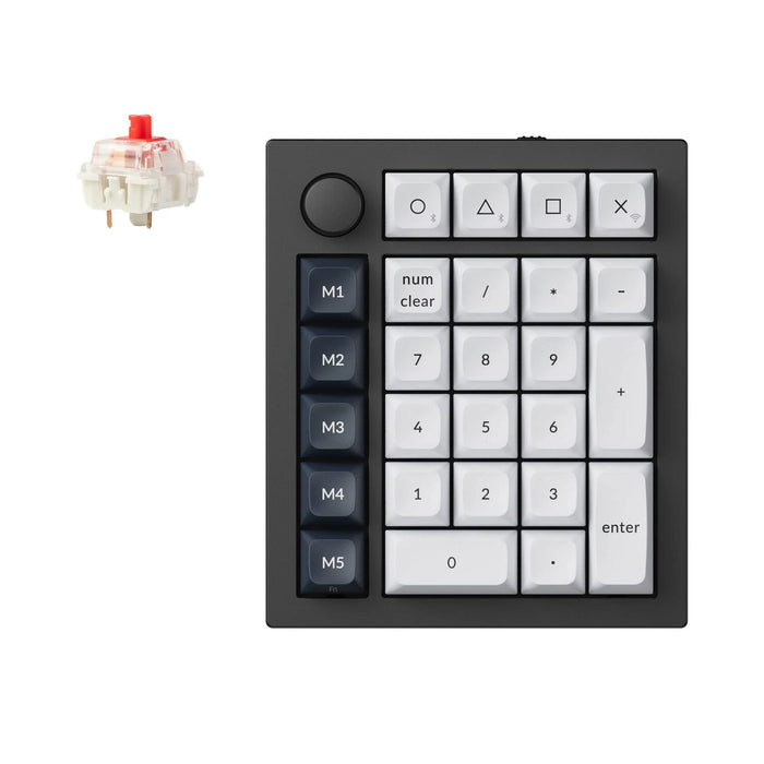Keychron Q0 Max QMK Gateron Jupiter Red RGB Wireless Custom Number Pad Carbon Black-Q0M-M1 Keychron