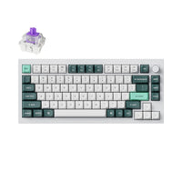 Keychron Q1H-P1 QMK Wireless Custom Keyboard White | Hot Swappable, Hall Effect Switches
