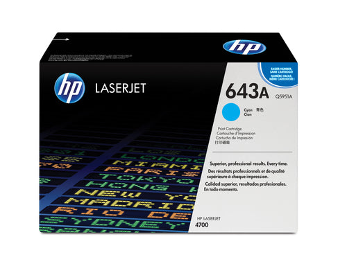 HP 643A Color LaserJet 4700 Cyan Print Cartridge-Q5951A