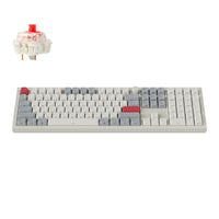 Keychron Q6 Max QMK/VIA Wireless Custom Mechanical Keyboard OSA Gateron Red Jupiter Switches - Shell White-Q6M-P1S