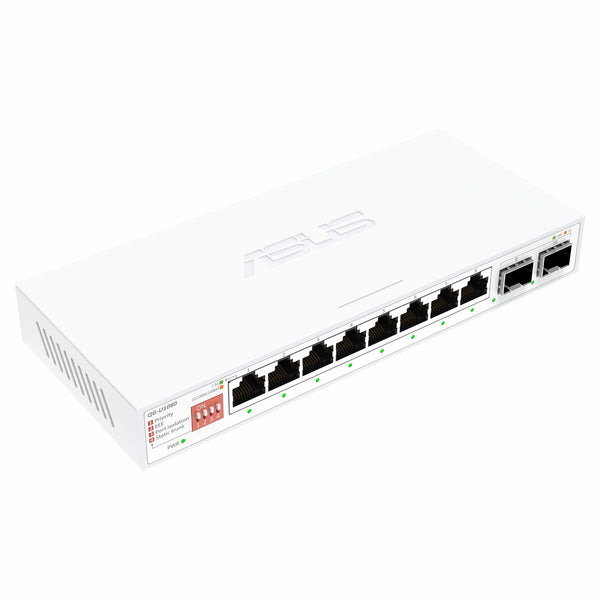 ASUS 8x2.5G + 2x10G SFP+ Unmanaged Network Switch- White-QG-U1080