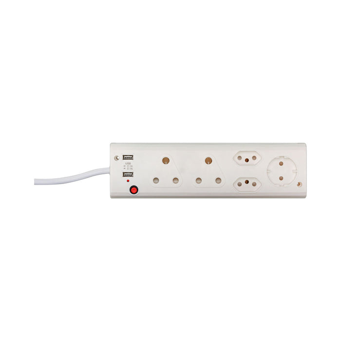 5-PORT MULTI PLUG(2X16A)(2X16A NEW)(2XUSB)R-35USB* - PWR-MP-5P-USB