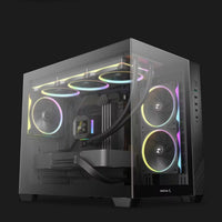 Deepcool CG330 3F Panoramic Dual-Chamber Micro-ATX Gaming Chassis - Black DeepCool