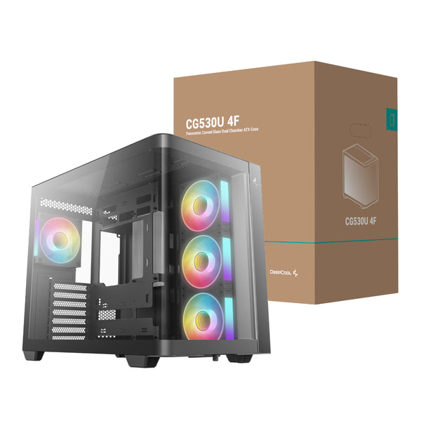DeepCool CG530U 4F ATX Gaming Chassis - Black-R-CG530U-BKAGA4-G
