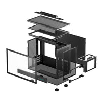 DeepCool CH160 PLUS Micro-ATX Chassis - Black-R-CH160-BKNGM0-G