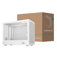 DeepCool CH160 PLUS Micro-ATX Chassis - White-R-CH160-WHNGM0-G