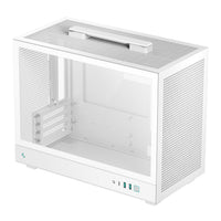 DeepCool CH160 PLUS Micro-ATX Chassis - White-R-CH160-WHNGM0-G