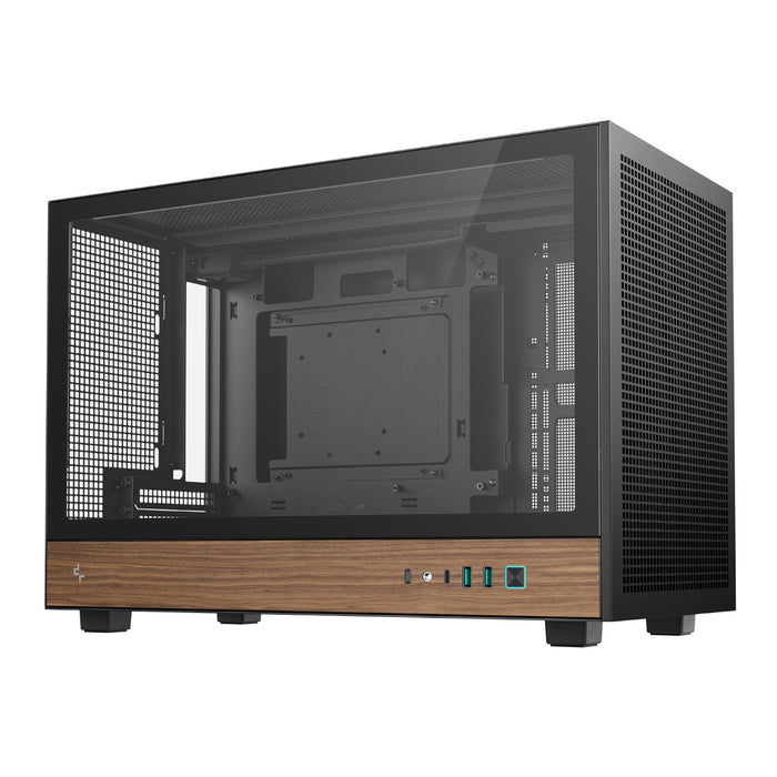 DeepCool CH260 Wood mATX Gaming Chassis - Black DEEPCOOL