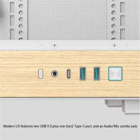 DeepCool CH260 Wood mATX Gaming Chassis White DeepCool