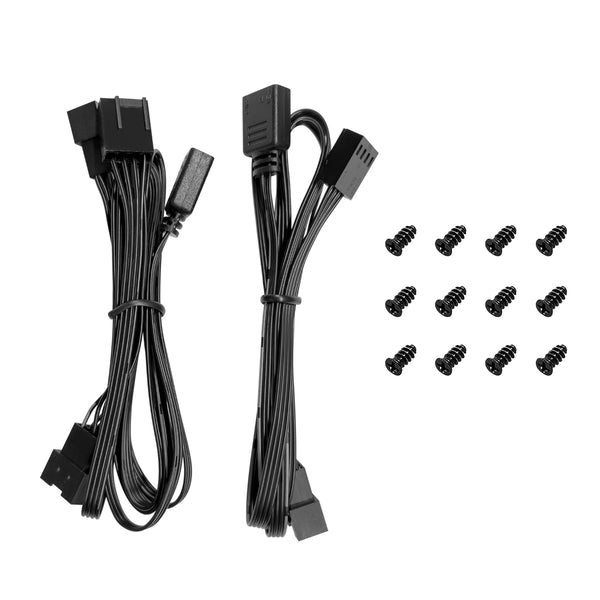 DeepCool FL12R SE 3-in-1 ARGB 120mm PWM 3 Fan Pack - Black-R-FL12RSE-BKAPN3-G