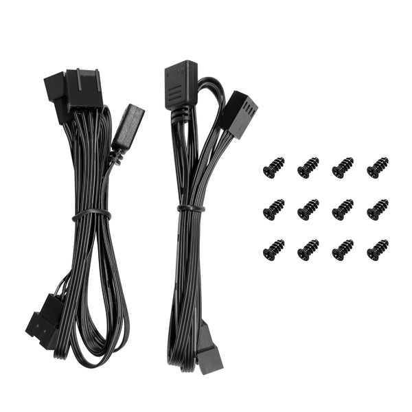 DeepCool FL12 SE 3-in-1 ARGB 120mm Fan Pack - Black-R-FL12SE-BKAPN3-G