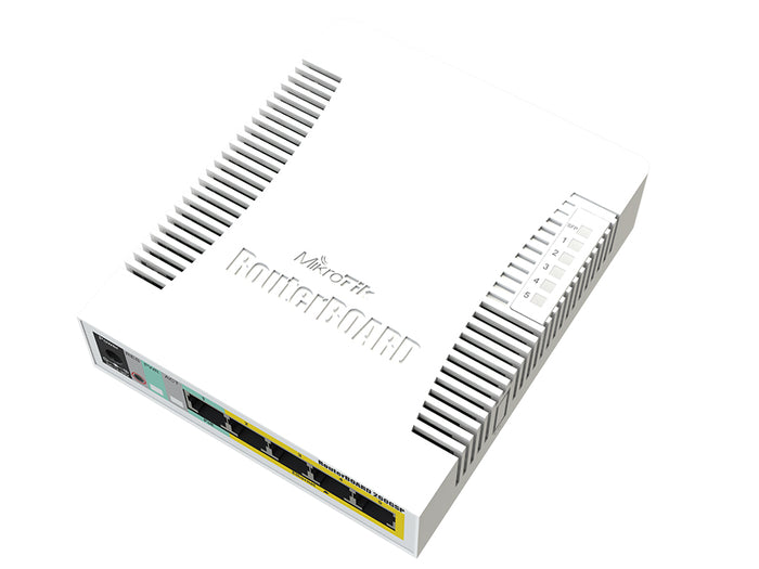MikroTik SwOS Smart Switch 5 Port Gigabit 1SFP PoE Out - RB-260GSP