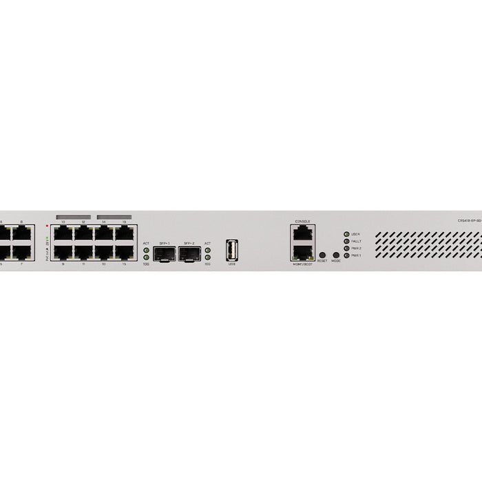 MikroTik Cloud Router Switch 16 Port with 8 PoE 150W 2SFP+ - RB-CRS418P